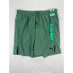 Puma Active Woven Shorts Mens XL Green Running Gym Workout New